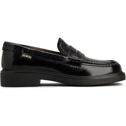 Leather Loafer Shoe , female, Sizes: 3 UK, 7 UK, 4 1/2 UK, 6 UK, 5 1/2 UK, 5 UK, 4 UK - TOD'S - Modalova