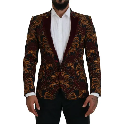 Elegant Blazer Wool Blend , male, Sizes: S - Dolce & Gabbana - Modalova