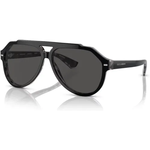 Sunglasses in Grey Havana , male, Sizes: 60 MM - Dolce & Gabbana - Modalova