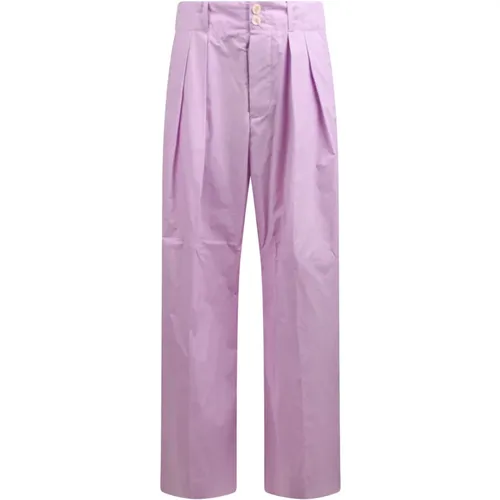 Lilac Wide-Leg Trousers , female, Sizes: S - Plan C - Modalova