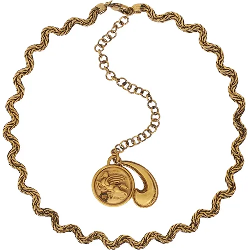Golden Paisley Pendant Necklace , female, Sizes: ONE SIZE - ETRO - Modalova
