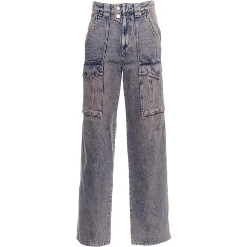 Womens Clothing Trousers Washed Light Ss24 , female, Sizes: M, XS - Isabel Marant Étoile - Modalova