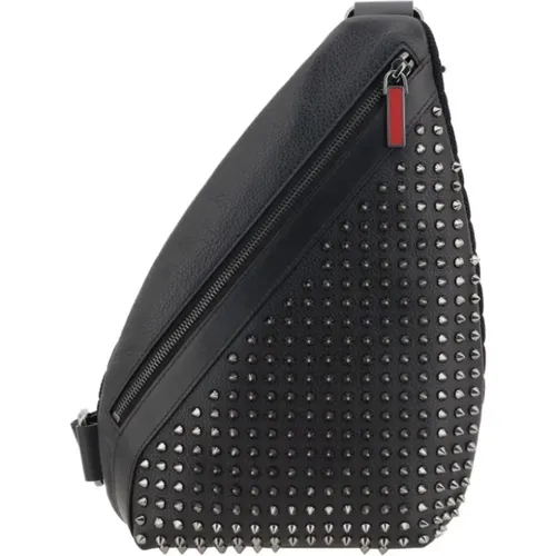 Schwarze Kalbsledertasche mit Ruthenium-Hardware - Christian Louboutin - Modalova