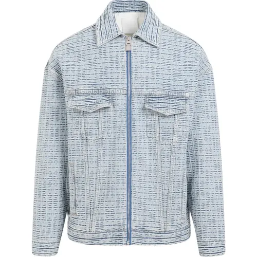 Cotton Jacket 4G Pattern , male, Sizes: L - Givenchy - Modalova