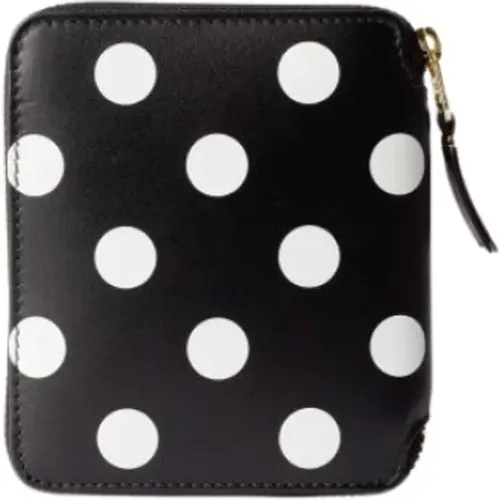 Lederbrieftasche mit Polka-Dots und Reißverschluss , Damen, Größe: ONE Size - Comme des Garçons - Modalova