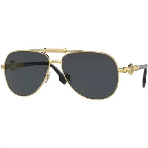 Sonnenbrille Ve2236 Schwarz , unisex, Größe: 59 MM - Versace - Modalova