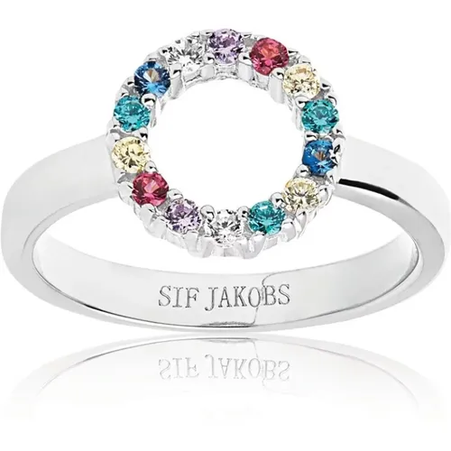 Eleganter Piccolo Ring mit Farbigen Zirkonia,Eleganter Piccolo Ring mit CZ-Steinen - Sif Jakobs Jewellery - Modalova