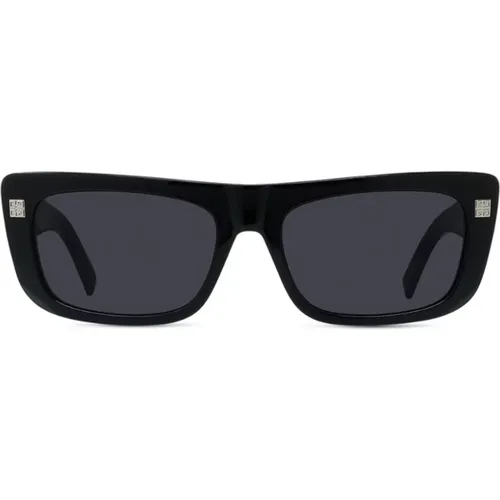 Rechteckige Sonnenbrille mit schwarzem Rahmen , unisex, Größe: ONE Size - Givenchy - Modalova