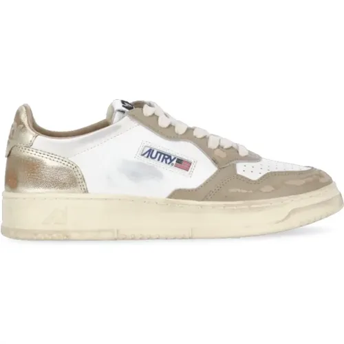 Leather Sneakers with Contrasting Details , female, Sizes: 2 UK, 4 UK - Autry - Modalova