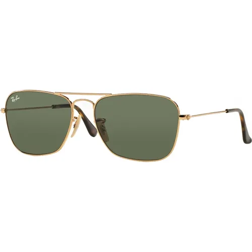 Caravan Grüne Sonnenbrille , Herren, Größe: 55 MM - Ray-Ban - Modalova