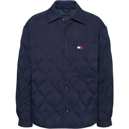 Blaue Wasserabweisende Steppjacke - Tommy Hilfiger - Modalova