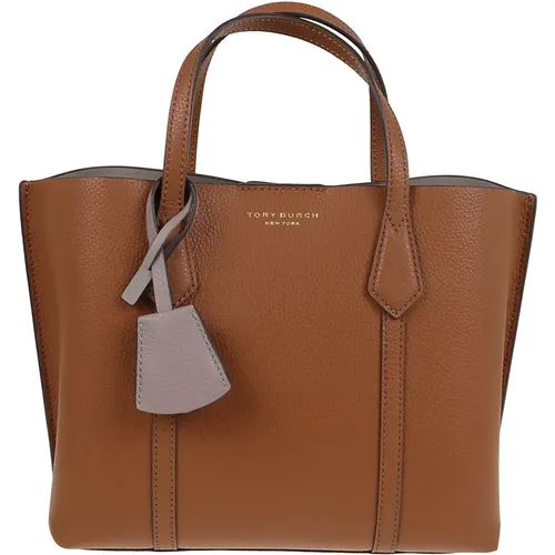 Leather Shopper Bag , female, Sizes: ONE SIZE - TORY BURCH - Modalova