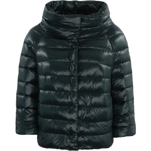 Blaue Nylon Ultraleichte Daunenjacke - Herno - Modalova