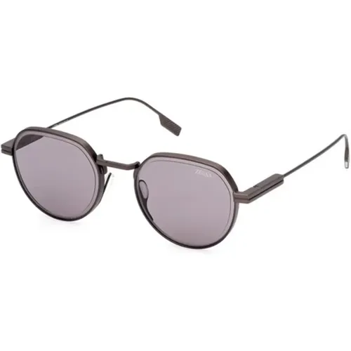 Gunmetal Smoke Sonnenbrille Ez0244 09A - Ermenegildo Zegna - Modalova