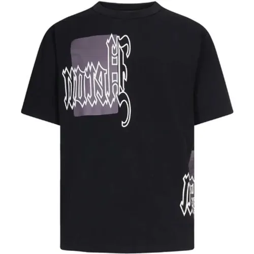 Gothic Black Cotton Polyester T-shirt , male, Sizes: XS - Heron Preston - Modalova