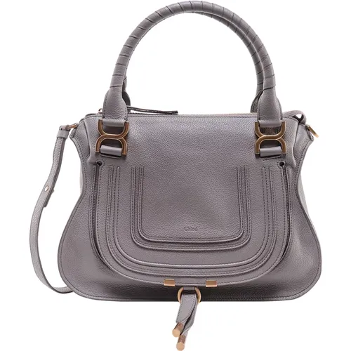 Marcie Medium Leather Handbag , female, Sizes: ONE SIZE - Chloé - Modalova
