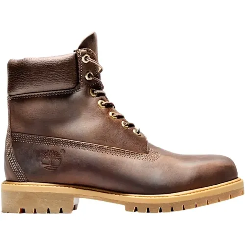 Premium Waterproof Lace-Up Boots , male, Sizes: 9 1/2 UK, 10 UK, 6 UK, 9 UK, 7 1/2 UK, 7 UK, 11 UK, 8 UK - Timberland - Modalova