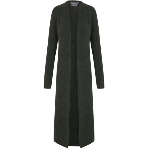 Zakia, long jacket in baby alpaca, wool and silk , female, Sizes: M, L - Cortana - Modalova