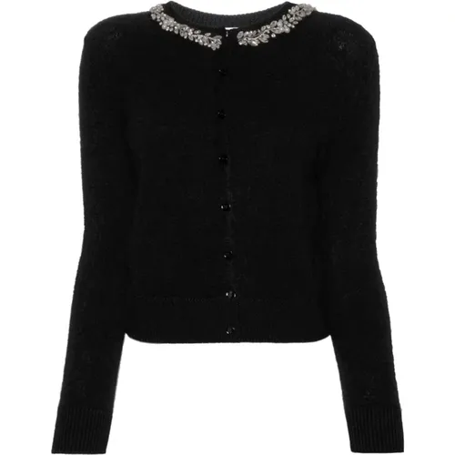 Knitted Sweater Crystal Embellishment , female, Sizes: M - Ermanno Scervino - Modalova