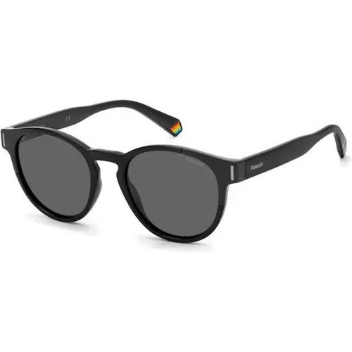 Schwarze Sonnenbrille für Männer,Schwarz/Graue Sonnenbrille,Sonnenbrille - Polaroid - Modalova