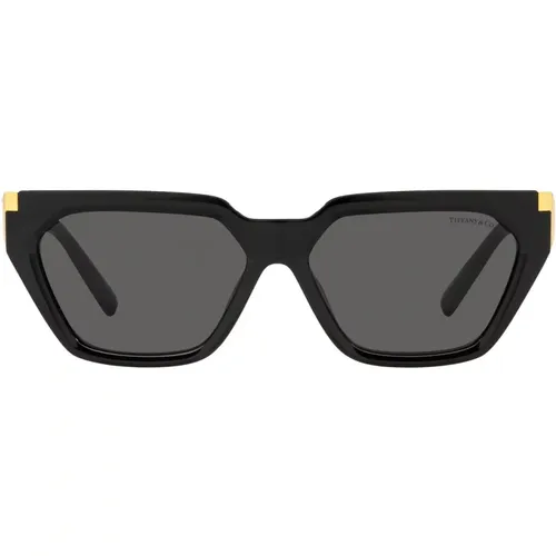Irregular Shaped Sunglasses with Feminine Details , female, Sizes: 56 MM - Tiffany - Modalova