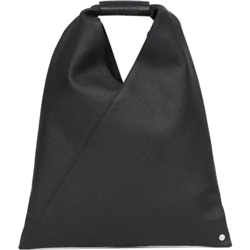 Handbags,Japanische Lederhandtasche mit Ikonischer Naht - MM6 Maison Margiela - Modalova