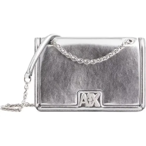 Metal Logo Crossbody Bag , female, Sizes: ONE SIZE - Armani Exchange - Modalova