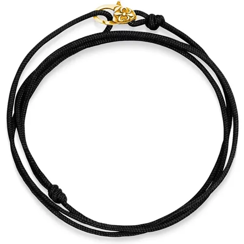 Wrap-Around String Bracelet with Fleur de Lis Lock , male, Sizes: ONE SIZE - Nialaya - Modalova