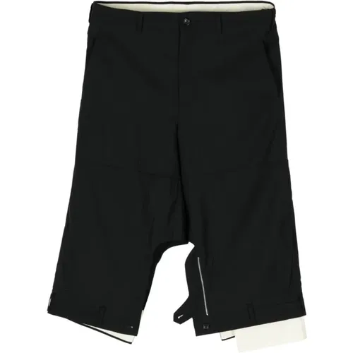 Upside Down Wool Blend Bermuda Shorts , male, Sizes: M - Comme des Garçons - Modalova