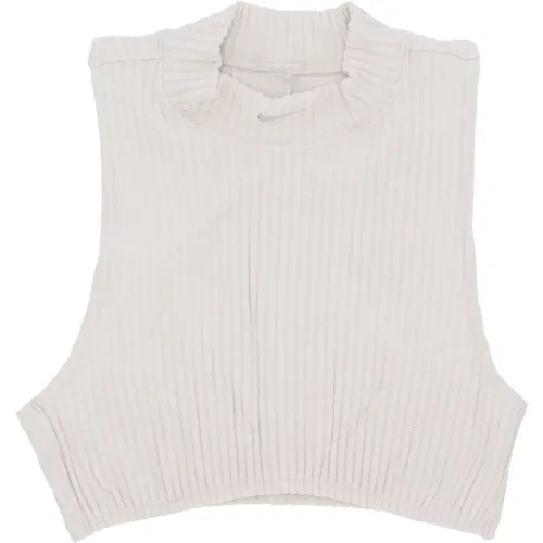 Chill Knit Rib Crop Tank , Damen, Größe: S - Nike - Modalova