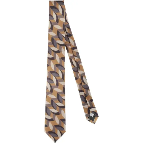 Silk Patterned Tie , male, Sizes: ONE SIZE - Errico Formicola - Modalova