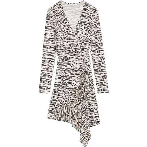 Wrap Dress with Ruffles Zebra Print , female, Sizes: S, M - PATRIZIA PEPE - Modalova