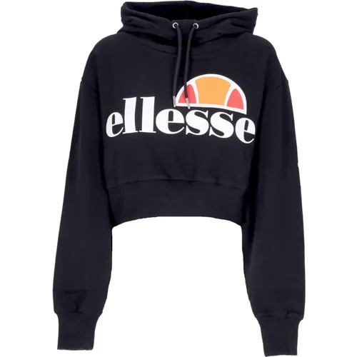 Schwarzer Cropped Leichter Hoodie , Damen, Größe: S - Ellesse - Modalova