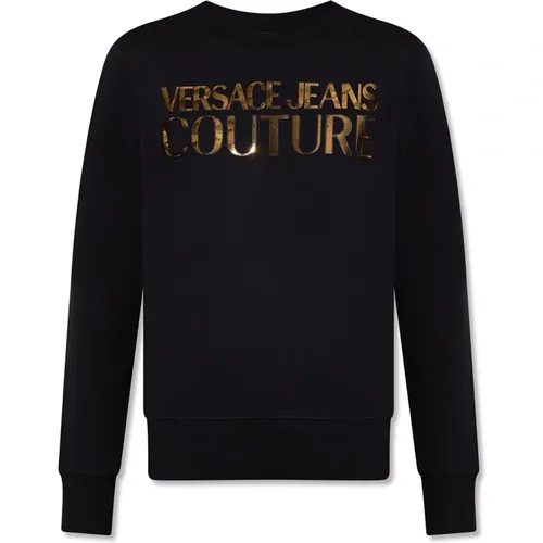 Sweatshirt with logo , Damen, Größe: S - Versace Jeans Couture - Modalova