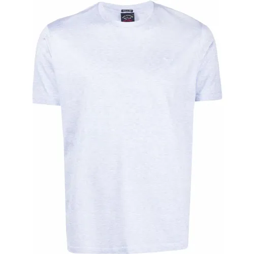 Bio-Baumwoll T-Shirt , Herren, Größe: M - PAUL & SHARK - Modalova