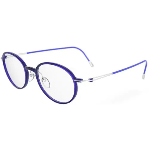 Indigo Shiny Brillengestelle , unisex, Größe: 46 MM - Silhouette - Modalova