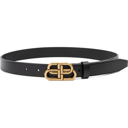 Thin Belt with BB Details , female, Sizes: 70 CM, 75 CM, 80 CM - Balenciaga - Modalova