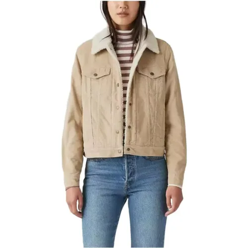 Levi's, Sherpa Safari Jacke , Damen, Größe: L - Levis - Modalova