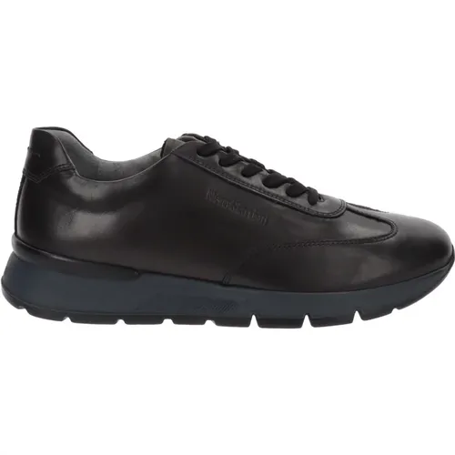 Leather Men's Sneakers Lace Closure , female, Sizes: 7 UK - Nerogiardini - Modalova