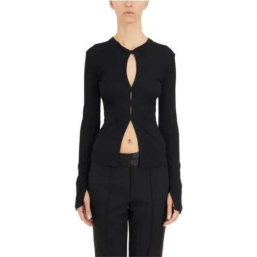 Geripptes Langarmshirt , Damen, Größe: M - Helmut Lang - Modalova