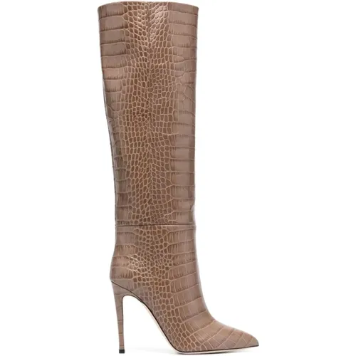 Crocodile Leather Boots , female, Sizes: 4 UK, 6 UK, 3 UK, 8 UK, 7 UK, 5 UK - Paris Texas - Modalova