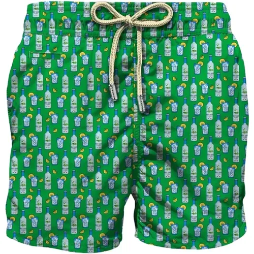 Badehose mit Wodka-Print , Herren, Größe: S - Saint Barth - Modalova