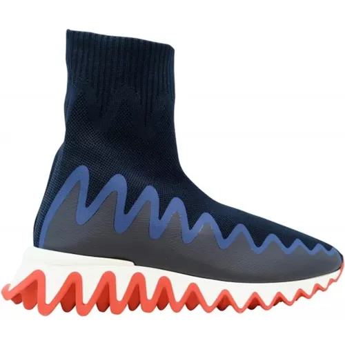 Blaue Sharky Sock Sneakers - Christian Louboutin - Modalova