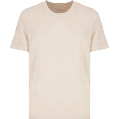 T-Shirt mit Rundhalsausschnitt für Männer , Herren, Größe: L - 120% lino - Modalova