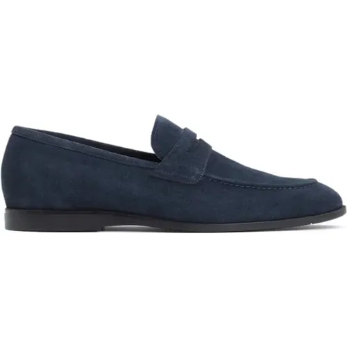 Herren marineblaue Wildleder-Slipper - Kazar - Modalova