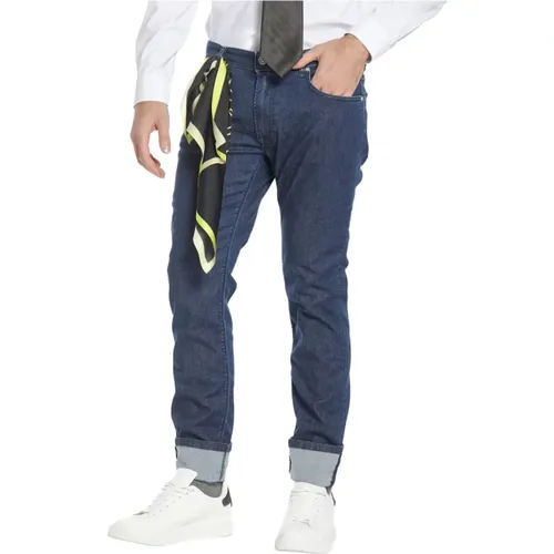 Slim Fit Jeans in Navy , Herren, Größe: W30 - Mason's - Modalova