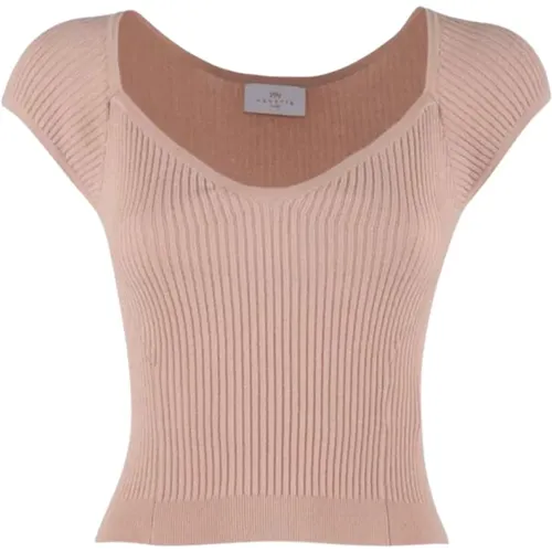 Heart Neck Sweater 37Bb-Momo - , female, Sizes: M, XS - Nenette - Modalova