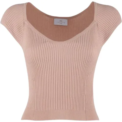 Heart Neck Sweater 37Bb-Momo - , female, Sizes: S, M, XS - Nenette - Modalova