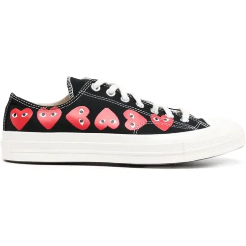 Herzdruck Converse Sneakers Schwarz , Herren, Größe: 39 1/2 EU - Comme des Garçons Play - Modalova