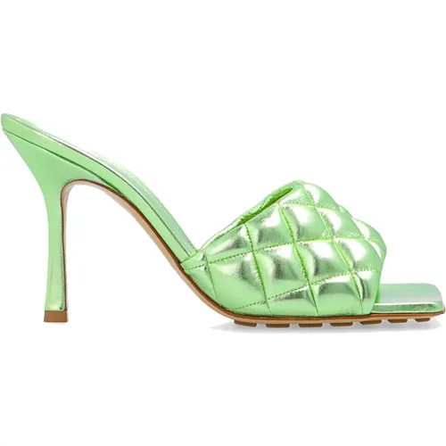 Grüne Gepolsterte Sandalen für Frauen - Bottega Veneta - Modalova